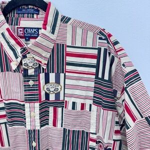 VTG Chaps Ralph Lauren Summer Camp Golf Club Shirt Mens  Multi-color XL